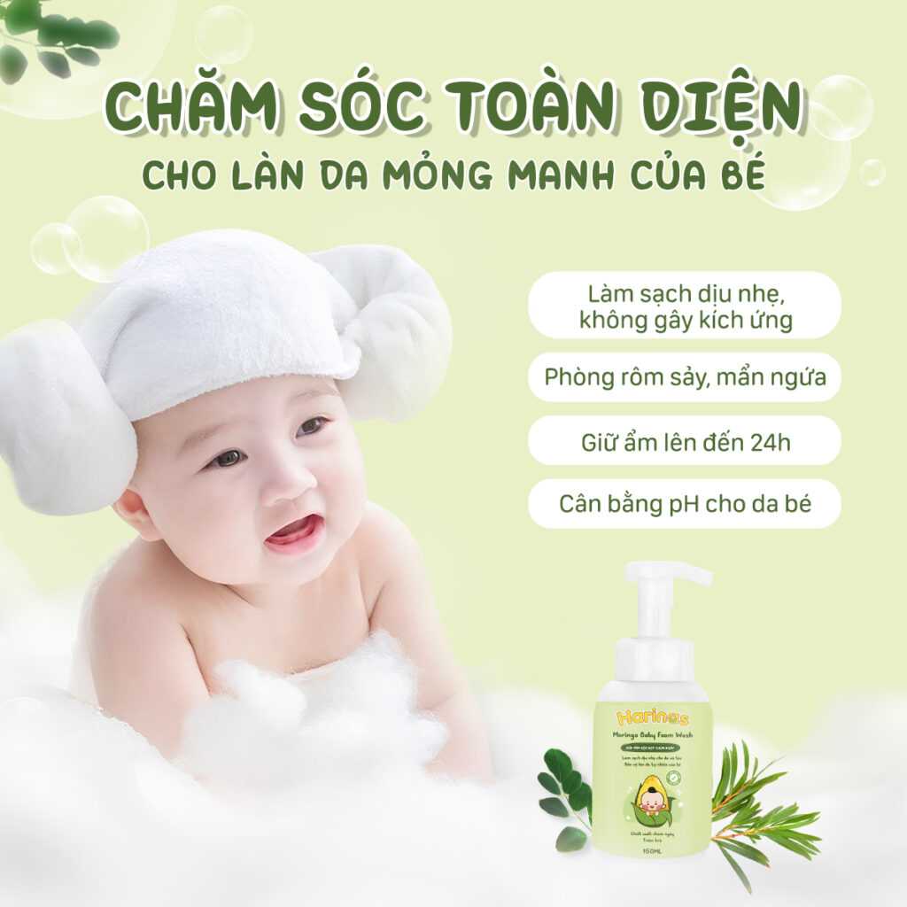 Sữa Tắm Chùm Ngây Harinas Cho Bé