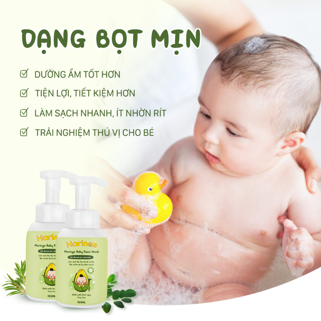 Sữa Tắm Chùm Ngây Harinas Cho Bé