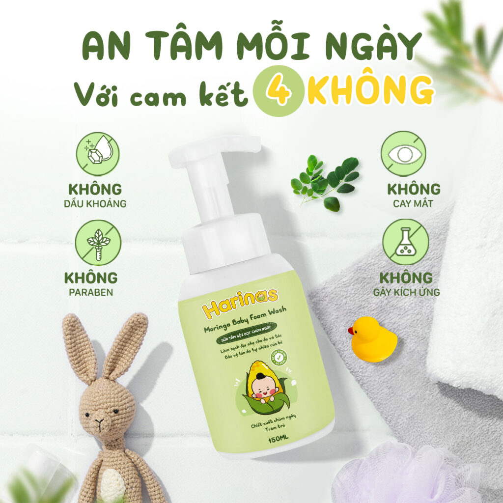 Sữa Tắm Chùm Ngây Harinas Cho Bé