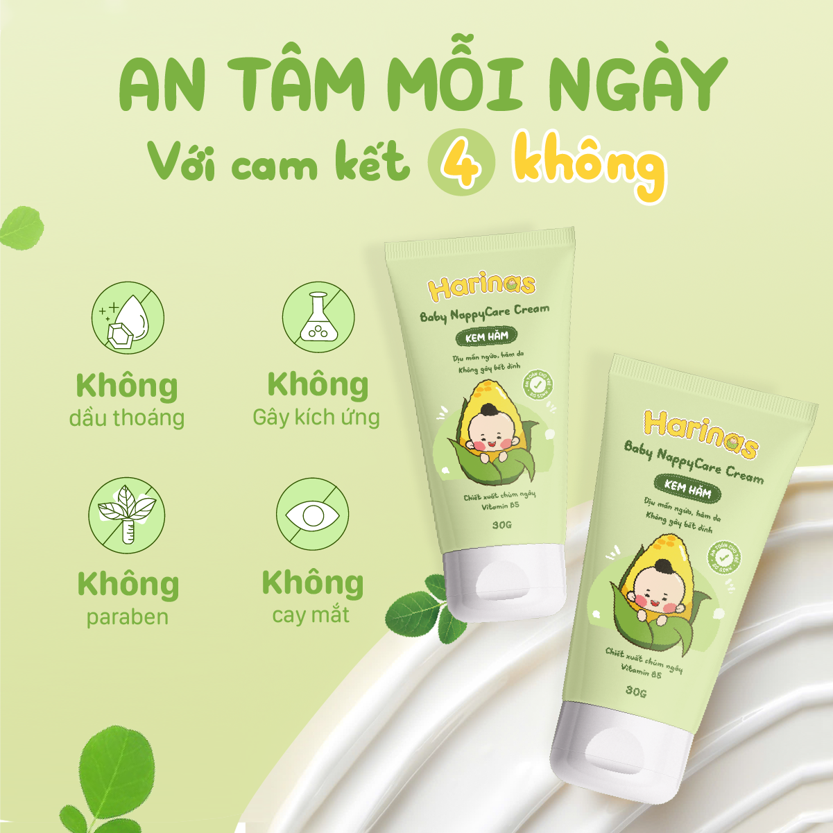 Kem hăm Harinas cho bé 30g, trị hăm tã và hăm cổ an toàn Kem hăm Harinas cho bé 30g, trị hăm tã và hăm cổ an toàn