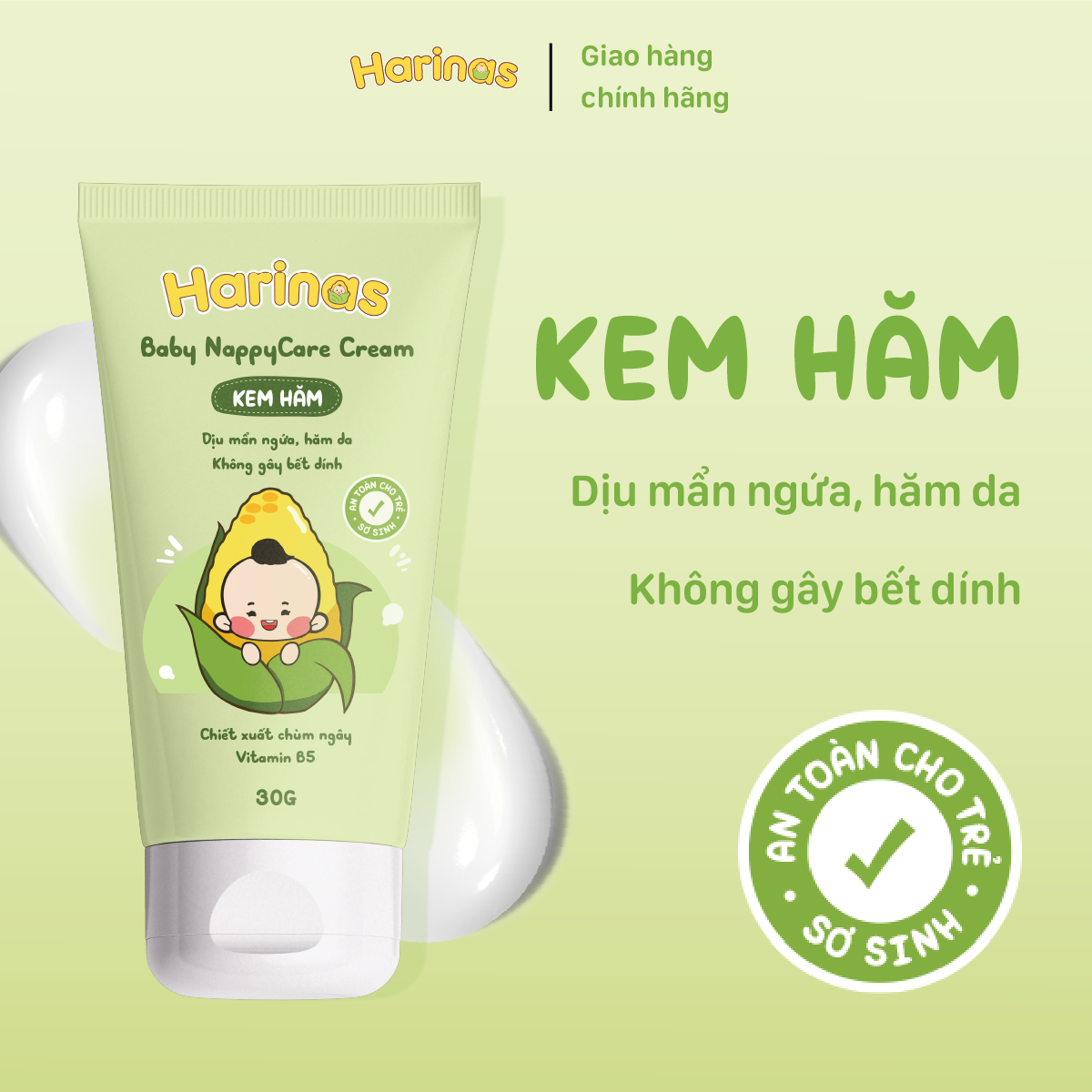 Kem hăm Harinas cho bé 30g, trị hăm tã và hăm cổ an toàn Kem hăm Harinas cho bé 30g, trị hăm tã và hăm cổ an toàn
